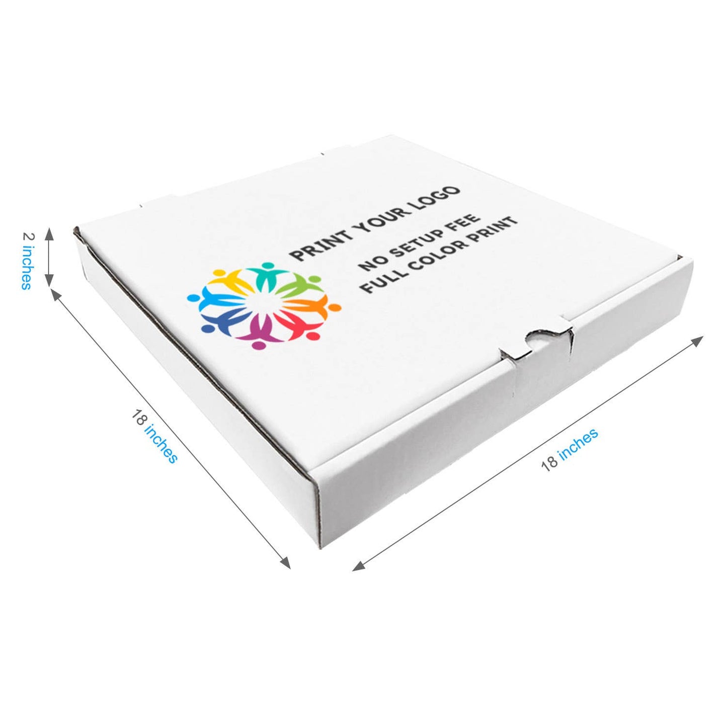 50pcs Custom Print Pizza Box: 10x10x2