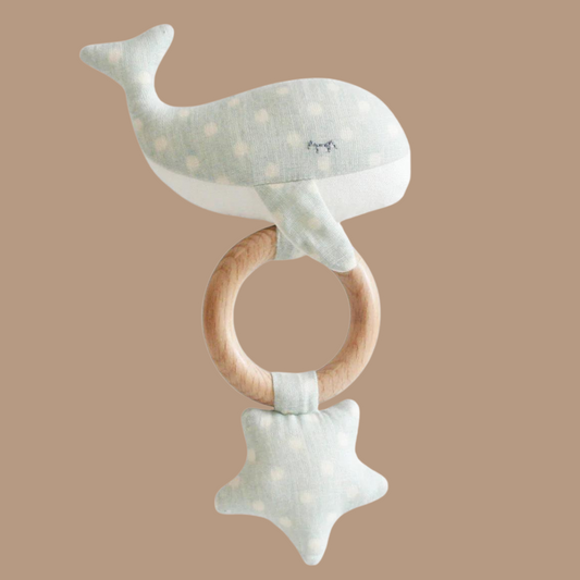 Alimrose Whale Star Teether Toy - Blue