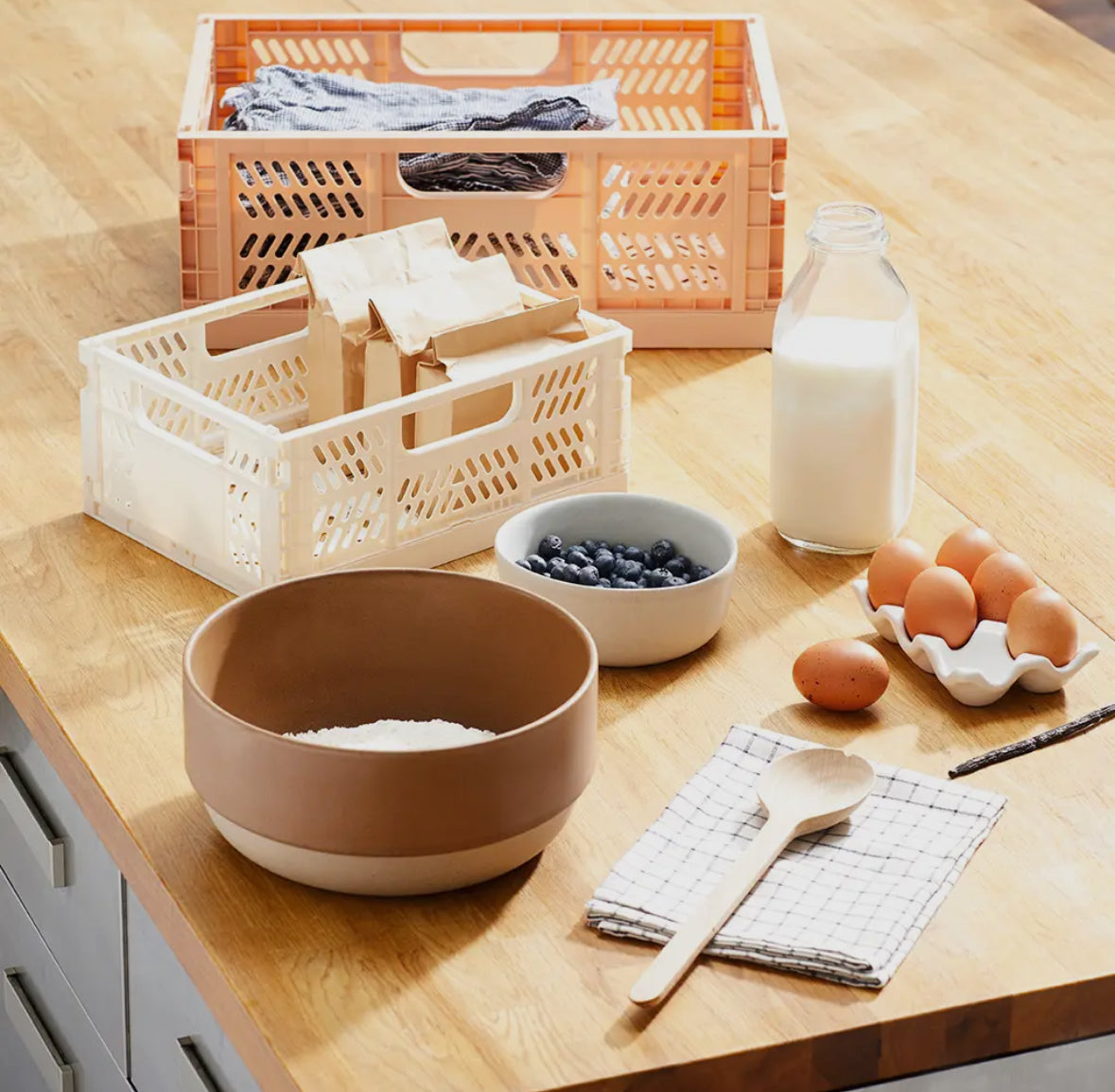 Modern Folding Crate - Multiple Colors