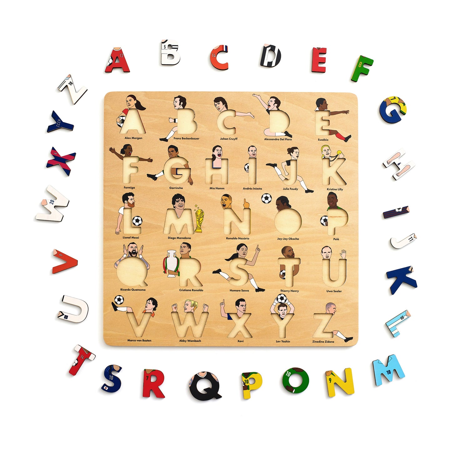 Soccer Legends Alphabet Puzzle