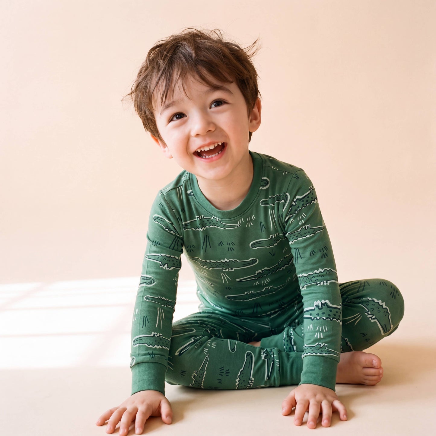 Modal Boys Girls Green amazon Long Sleeve PJs Lounge: Shooting Star / 2XL(8Y)