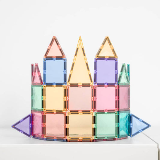 Connetix Pastel Magnetic Tiles, 32 Pieces