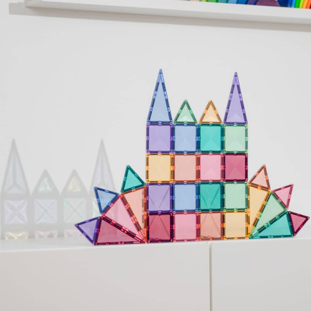 Connetix Pastel Magnetic Tiles, 32 Pieces