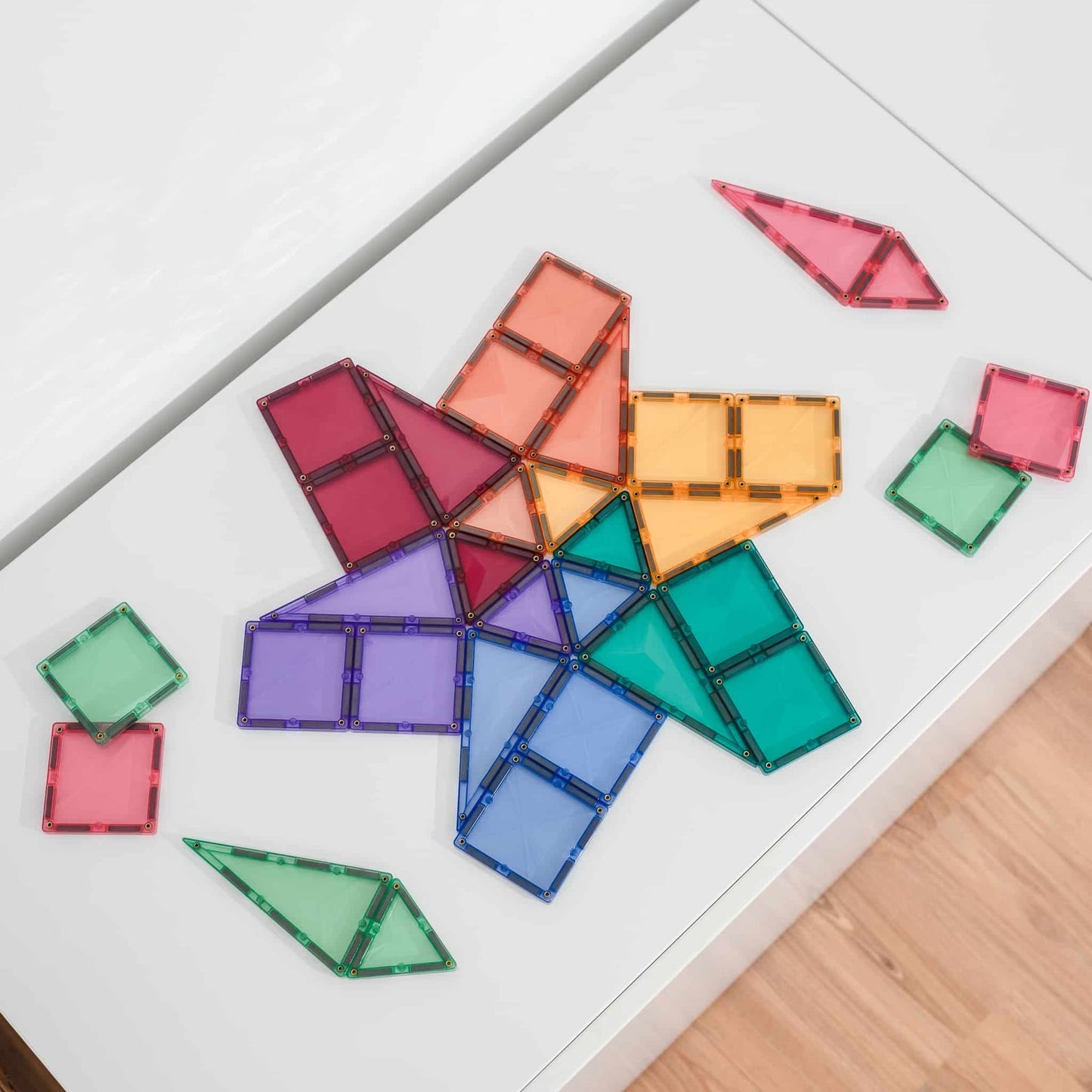 Connetix Pastel Magnetic Tiles, 32 Pieces