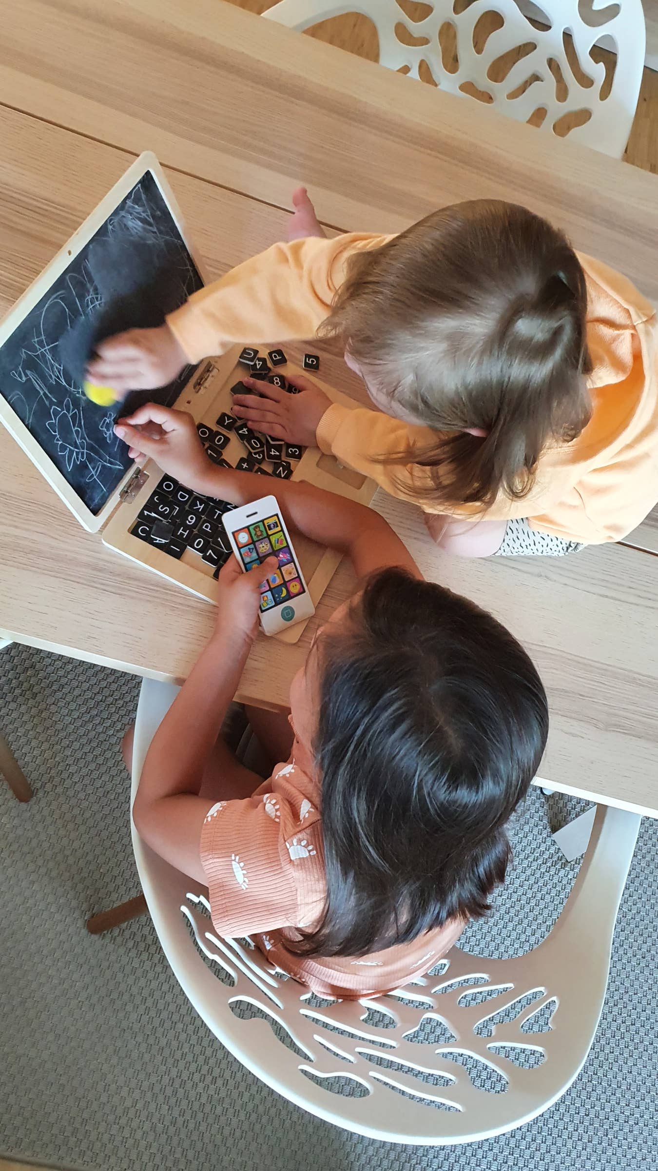 Wooden Laptop with Magnet Board