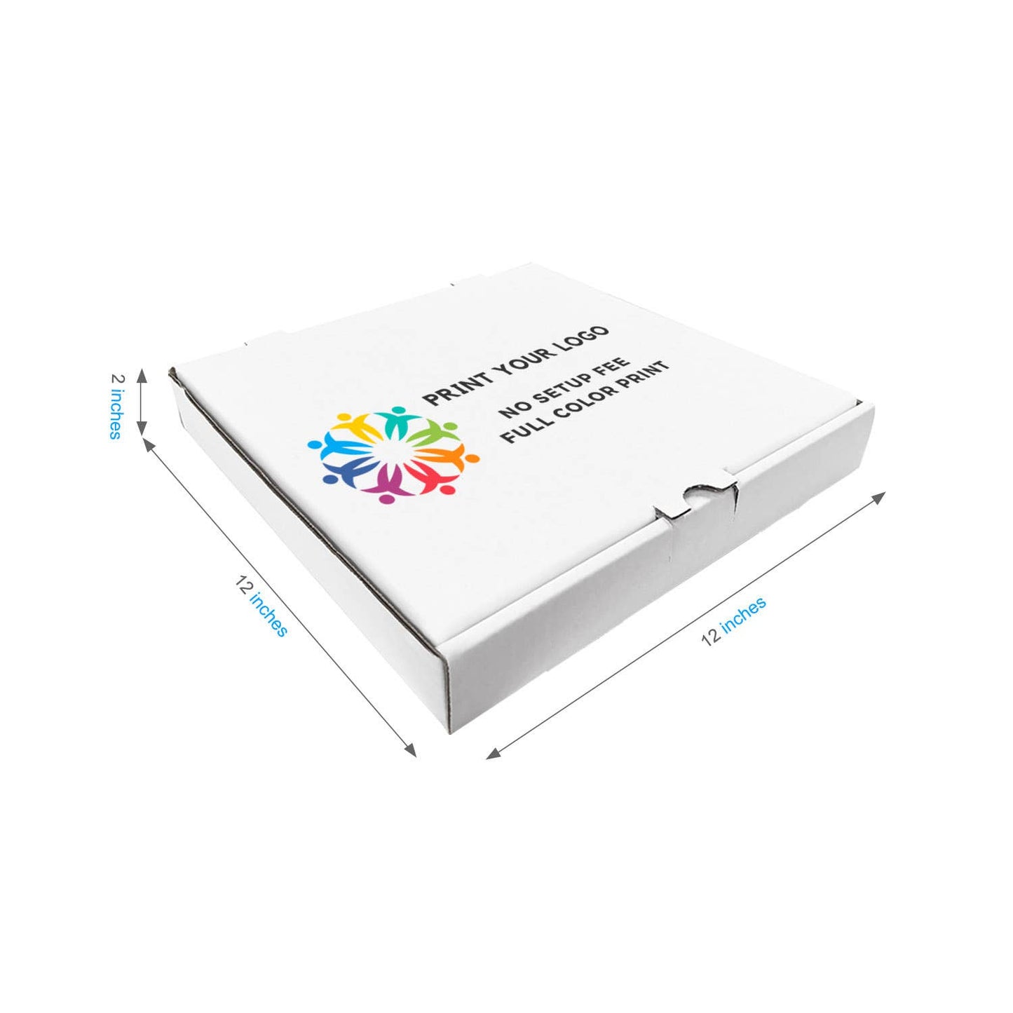 50pcs Custom Print Pizza Box: 10x10x2