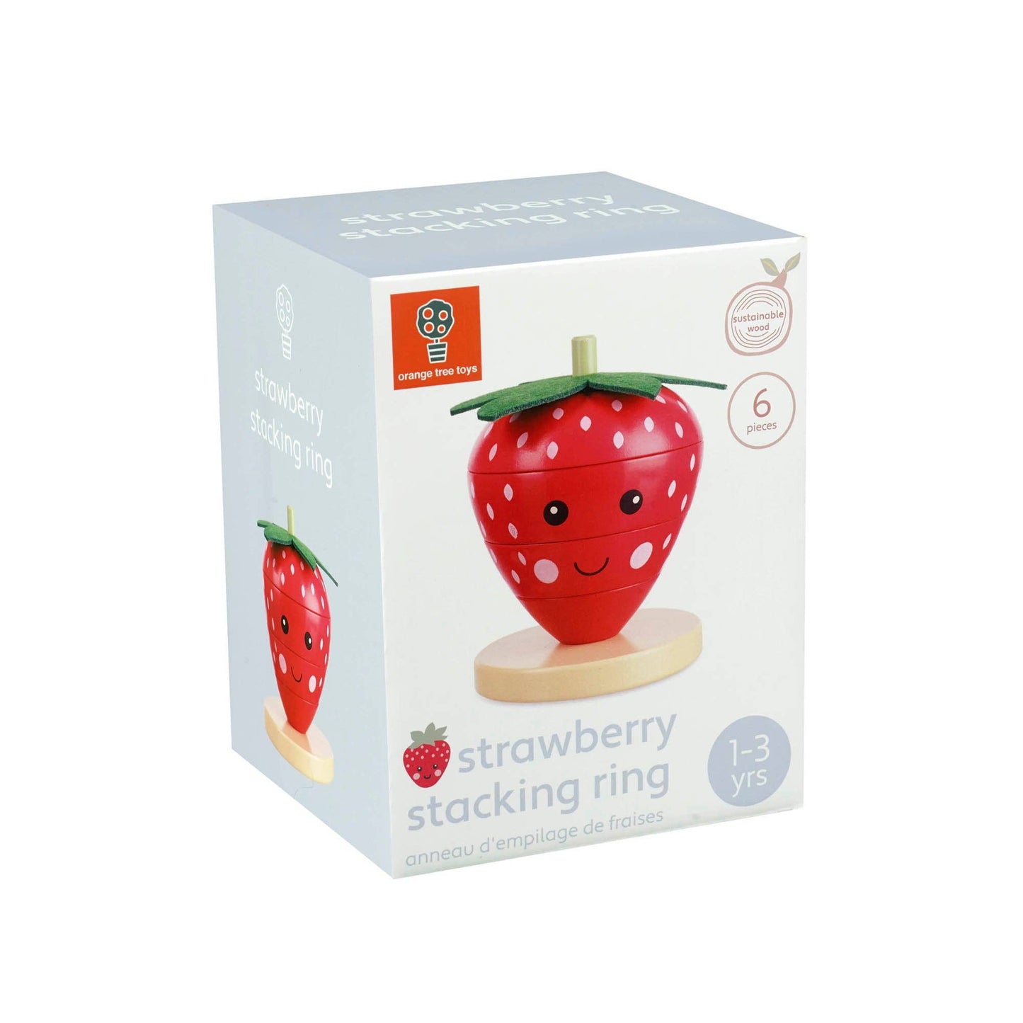 Strawberry Stacking Wooden Ring