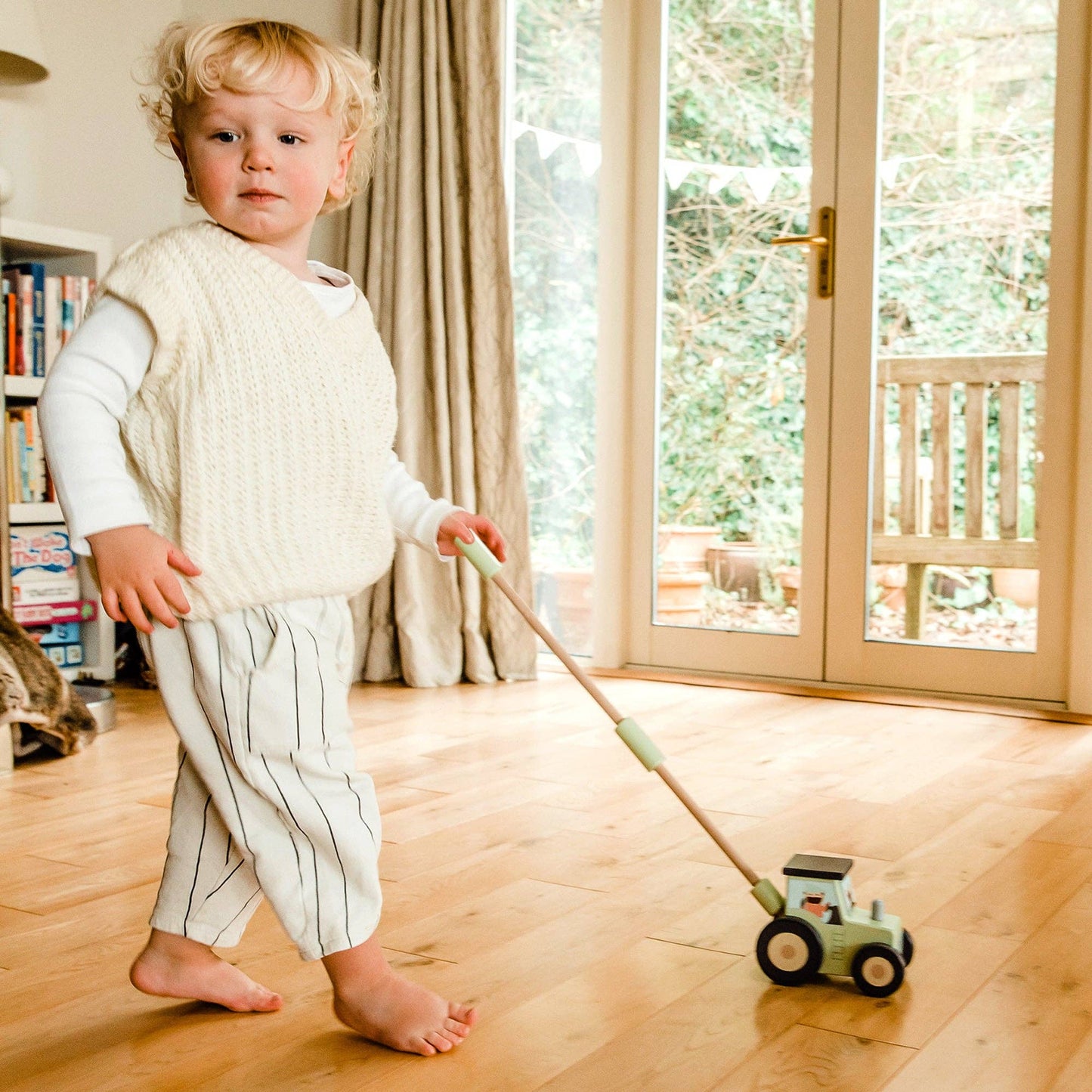 Wooden Tractor Push Along Toy