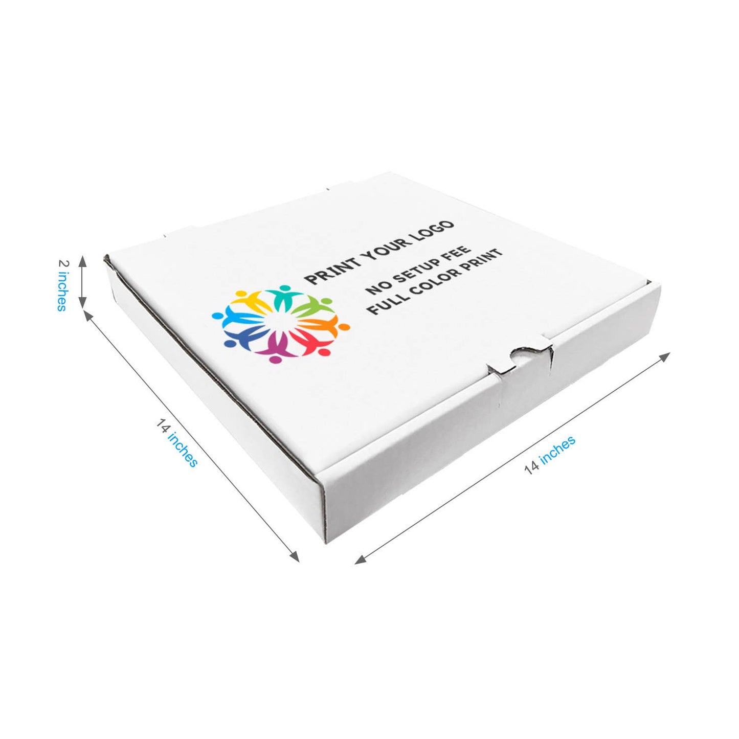 50pcs Custom Print Pizza Box: 10x10x2