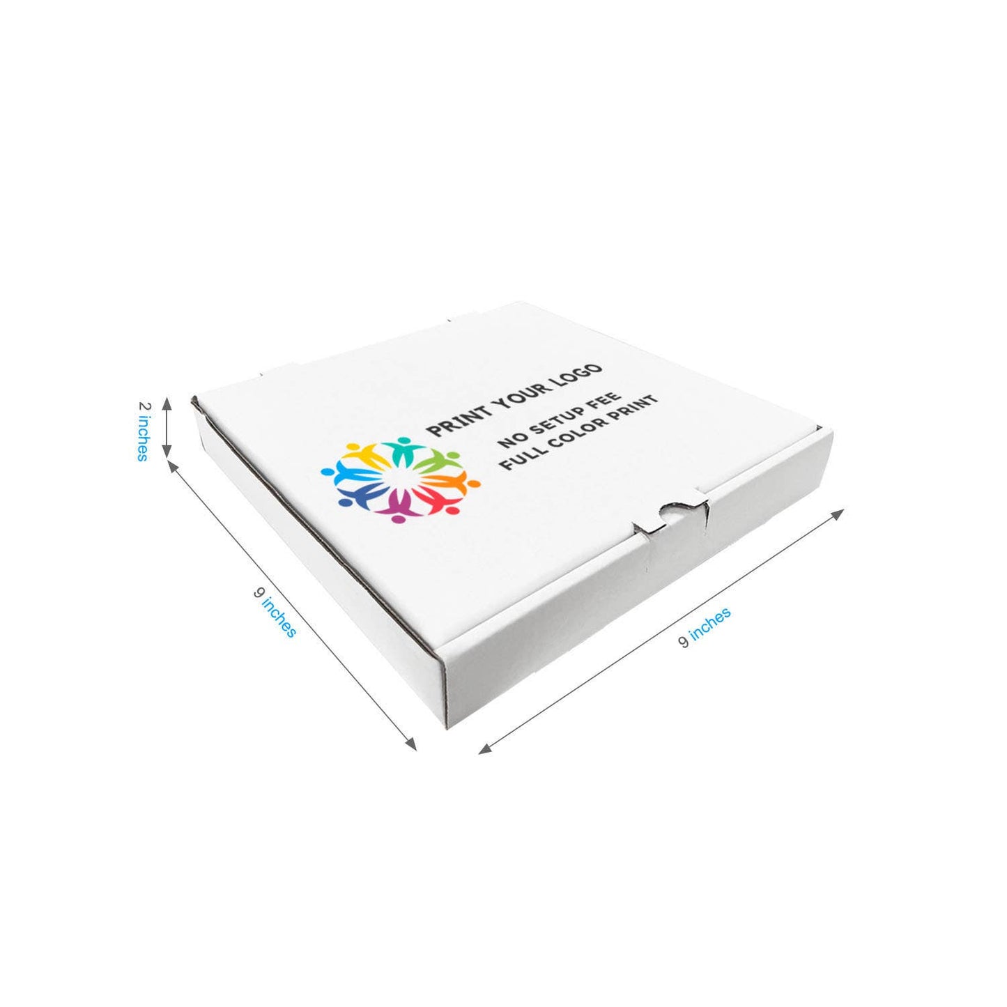 50pcs Custom Print Pizza Box: 10x10x2