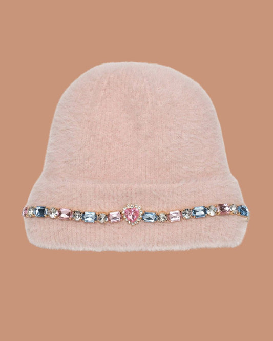 Cotton Candy Jeweled Beanie