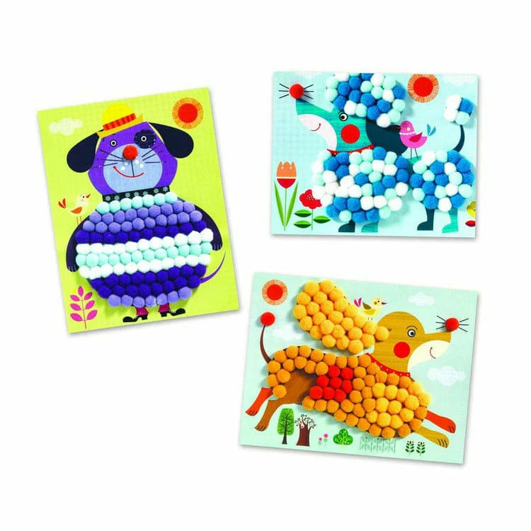 Djeco PomPom Puppies Collage Kit