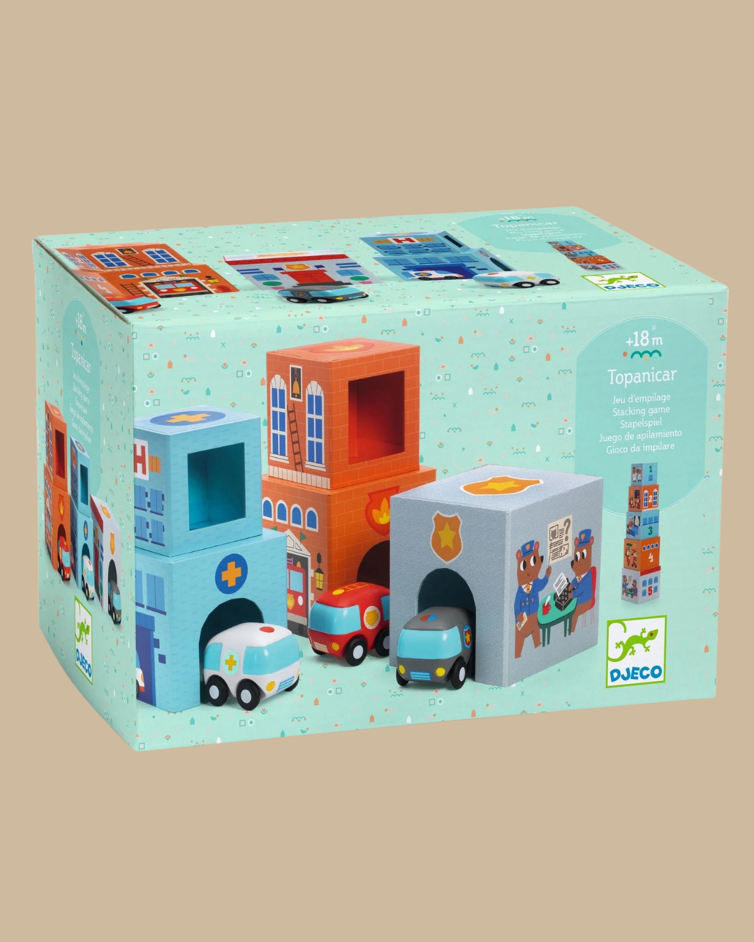 Djeco TopaniCars Stacking Blocks & Cars