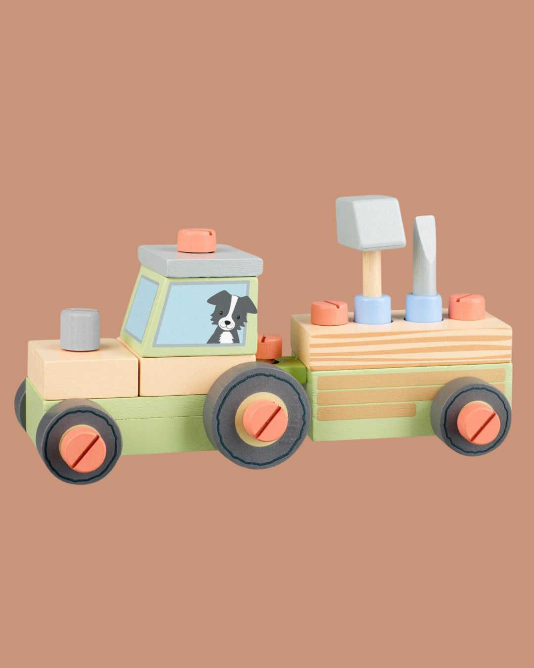 Buildable Wooden Tractor