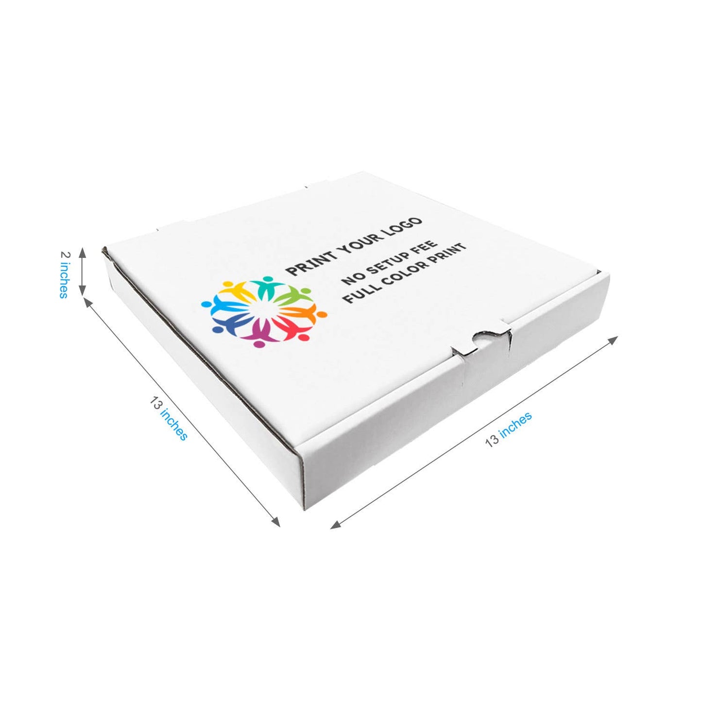 50pcs Custom Print Pizza Box: 10x10x2