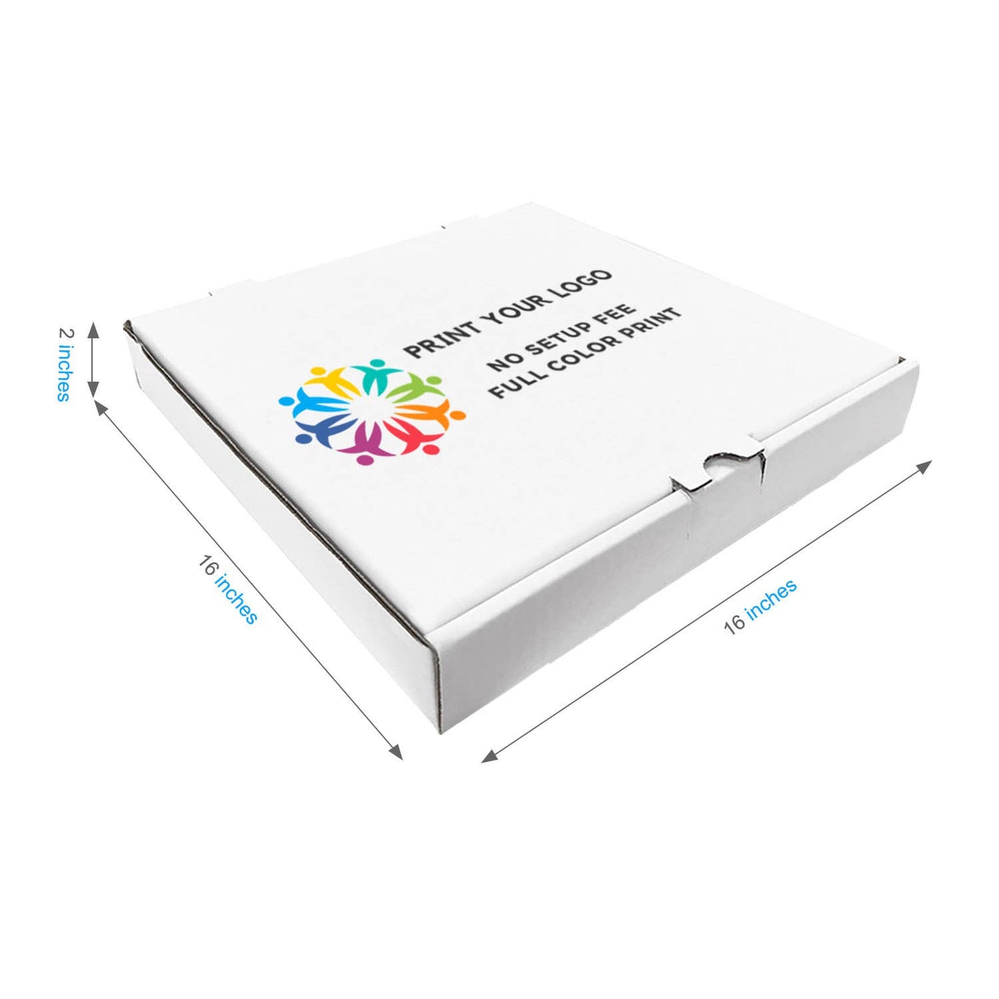50pcs Custom Print Pizza Box: 10x10x2