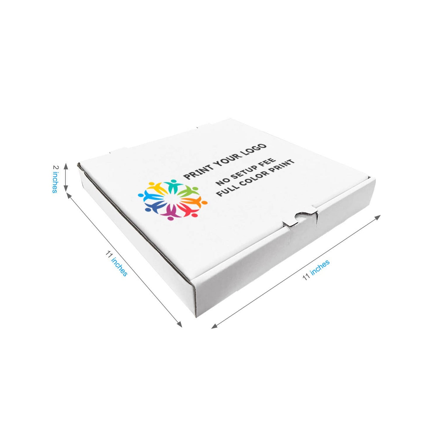 50pcs Custom Print Pizza Box: 10x10x2