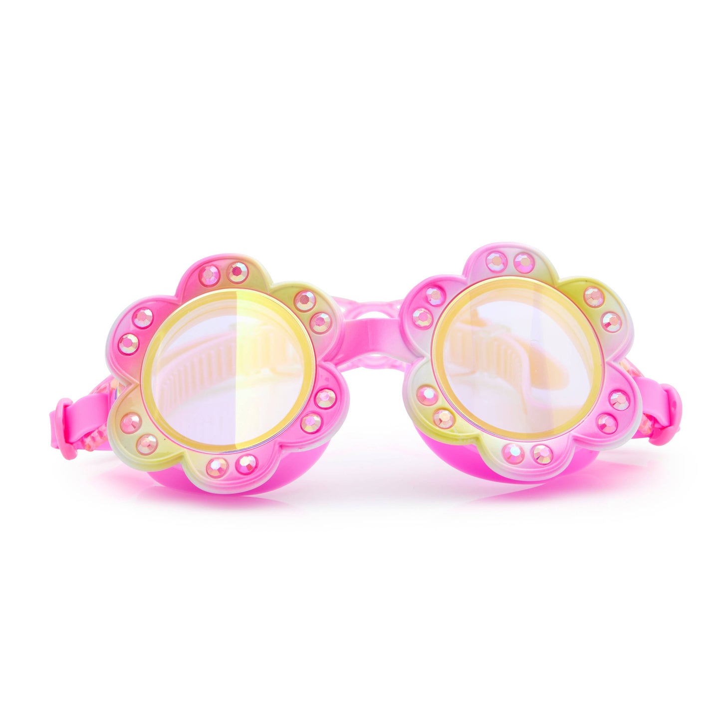 Gardenia Flower Kids Swim Goggles - Back Clip