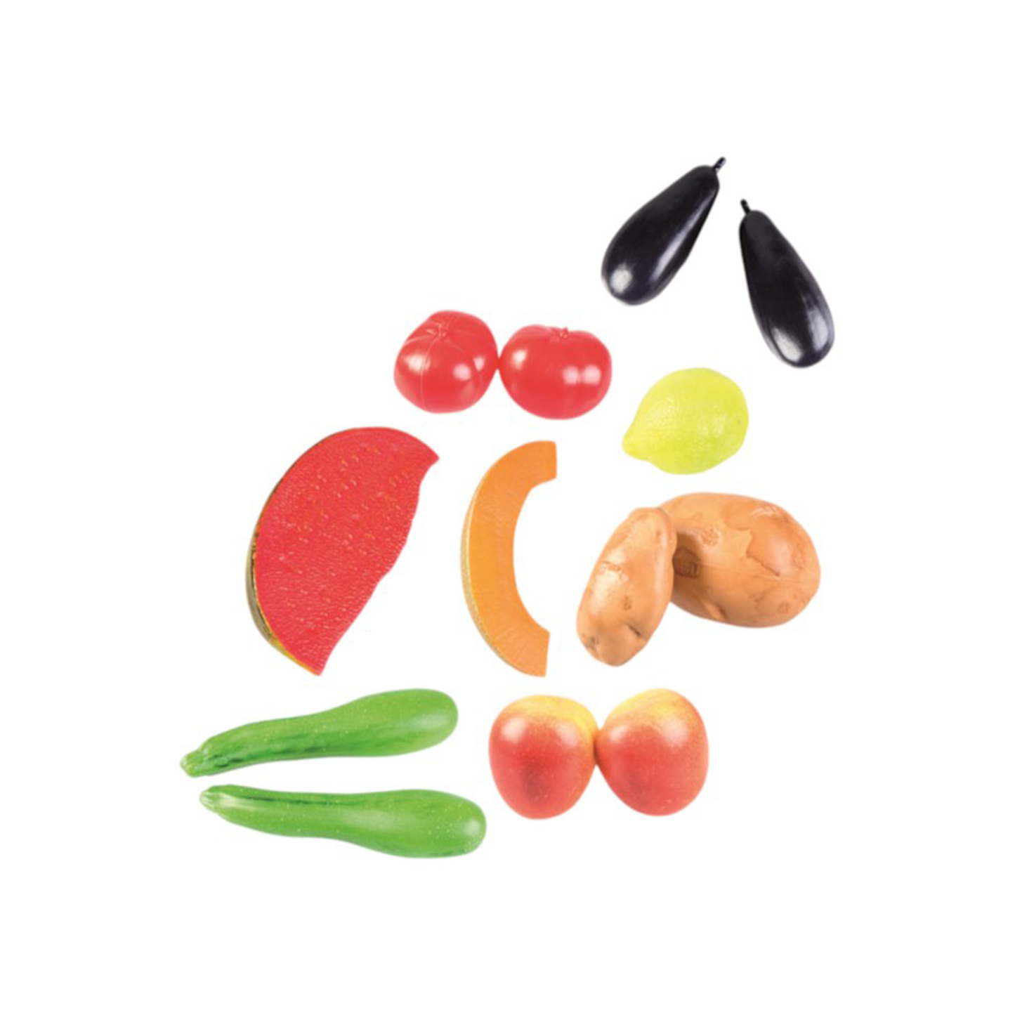 Pretend Play 13 pc. Life-sized Summer Fruits & Veggies Set
