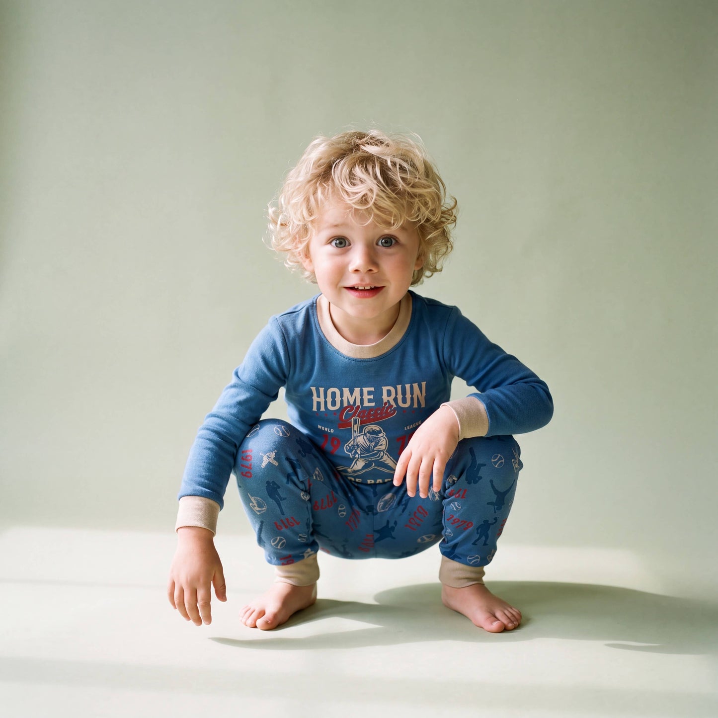 Bamboo Long Sleeve Pajama Set for Kids Home Run: Homerun / 2XL(8Y)