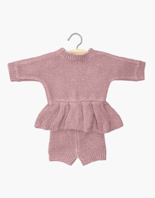 Minikane Knitted Félicie Set in Tea Pink