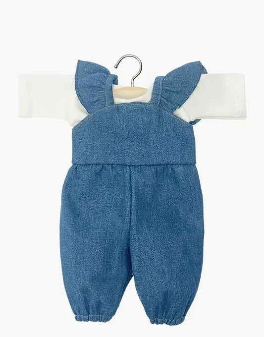 Minikane Claudie Denim Overalls and Shirt Set